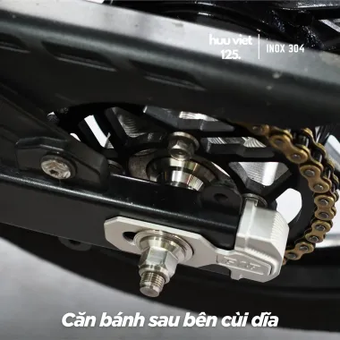 Cục căn, canh bánh Ex 135 2006-2010 trước, sau Inox 304 CNC nguyên khối