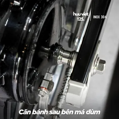 Cục căn, canh bánh Ex 135 2006-2010 trước, sau Inox 304 CNC nguyên khối