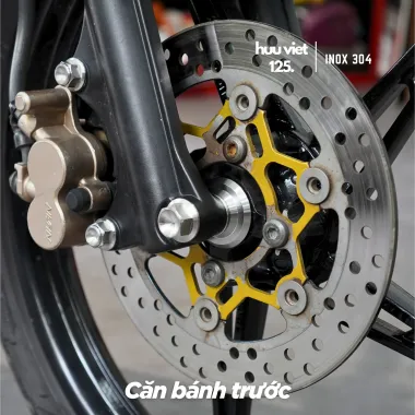Cục căn, canh bánh Ex 135 2006-2010 trước, sau Inox 304 CNC nguyên khối