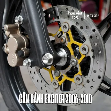 Cục căn, canh bánh Ex 135 2006-2010 trước, sau Inox 304 CNC nguyên khối