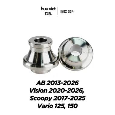 Cục căn bánh trước AB, Vario, Scoopy, Vision 2020-2026 Inox 304 CNC nguyên khối