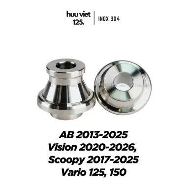 Cục căn bánh trước AB, Vario, Scoopy, Vision 2020-2026 Inox 304 CNC nguyên khối