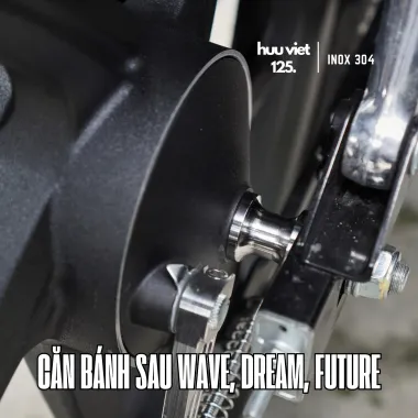 Căn bánh trước sau Wave, Dream, Future, cănh bánh Inox 304 CNC các dòng xe