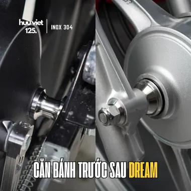 Căn bánh trước sau Wave, Dream, Future, cănh bánh Inox 304 CNC các dòng xe