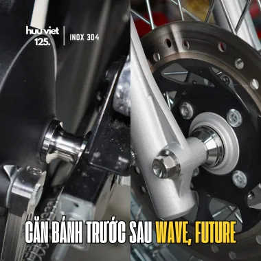 Căn bánh trước sau Wave, Dream, Future, cănh bánh Inox 304 CNC các dòng xe