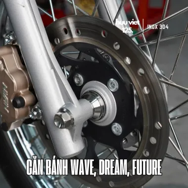 Căn bánh Dream, Wave, Future Inox CNC nguyên khối gắn như Zin