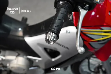 Gù tay lái Inox 304 V8 gắn cho Ab, Vario, Vision, Future, Wave