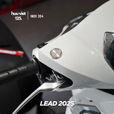 Nắp chụp chân kính Lead, Ex Inox 304 CNC nguyên khối. Gắn được cho Lead 2022-2026 4 val, Ex 2010