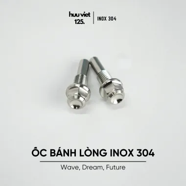 Ốc bánh lòng Wave, Dream, Future Inox 304 CNC nguyên khối