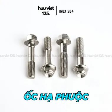 Bộ ốc hạ phuộc trước Inox 304 không mài ty cho xe Dream, Wave, Future, AB, Lead, Sh...