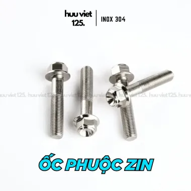 Bộ ốc hạ phuộc trước Inox 304 không mài ty cho xe Dream, Wave, Future, AB, Lead, Sh...