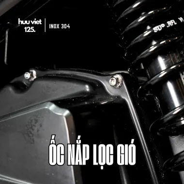 Bộ ốc nắp lọc gió, pô e Inox 304 mẫu trụ cho xe AB, Vario, Lead, Sh, Vision, Scoopy