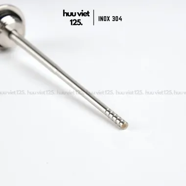 Ốc nắp nhớt, ty thăm nhớt mẫu trụ Inox 304 CNC cho Wave, Dream, Future, Ab, Vario, SH...