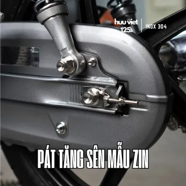 Pát tăng sên inox Wave, Dream, Future, Sirius gắn như Zin