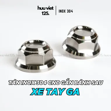 Tán bánh sau Vario, Lead, Sh, Vision Inox 304 CNC nguyên khối