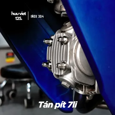 Tán bít, tán pít 6mm, 7mm, 8mm, 10mm, 12mm gắn phuộc, gắp, cốt bánh Inox 304 CNC