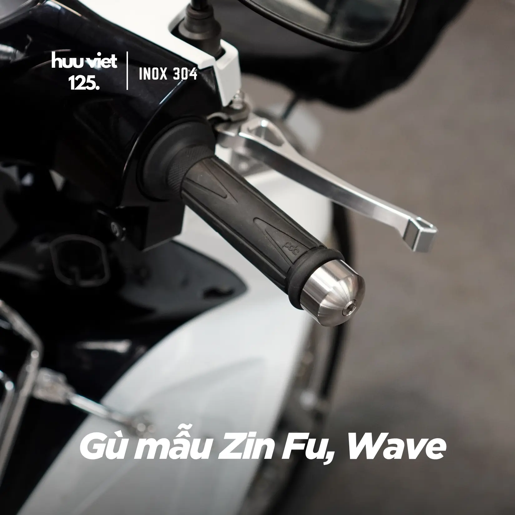 Gù mẫu Zin Wave, Future Inox 304 CNC nguyên khối, gắn cho Fu Neo, X, 2, Wave RS, S100, Future Led, Mập, Wave 125, Wave S110, RSX 110