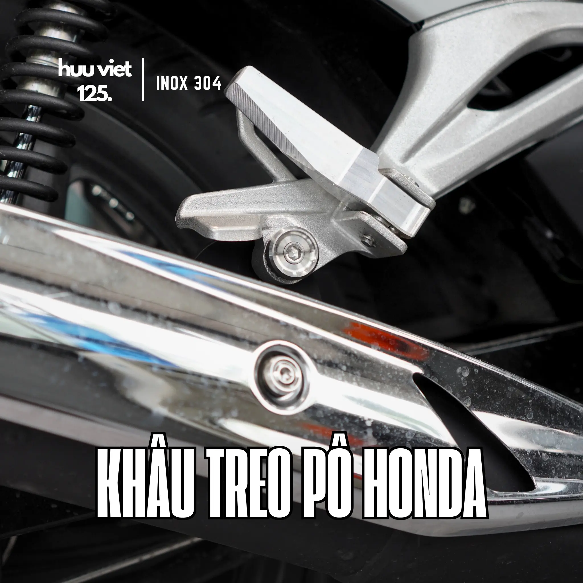 Khâu ốc treo pô Future, Wave, Dream 125, Sonic, Winner Inox 304 CNC