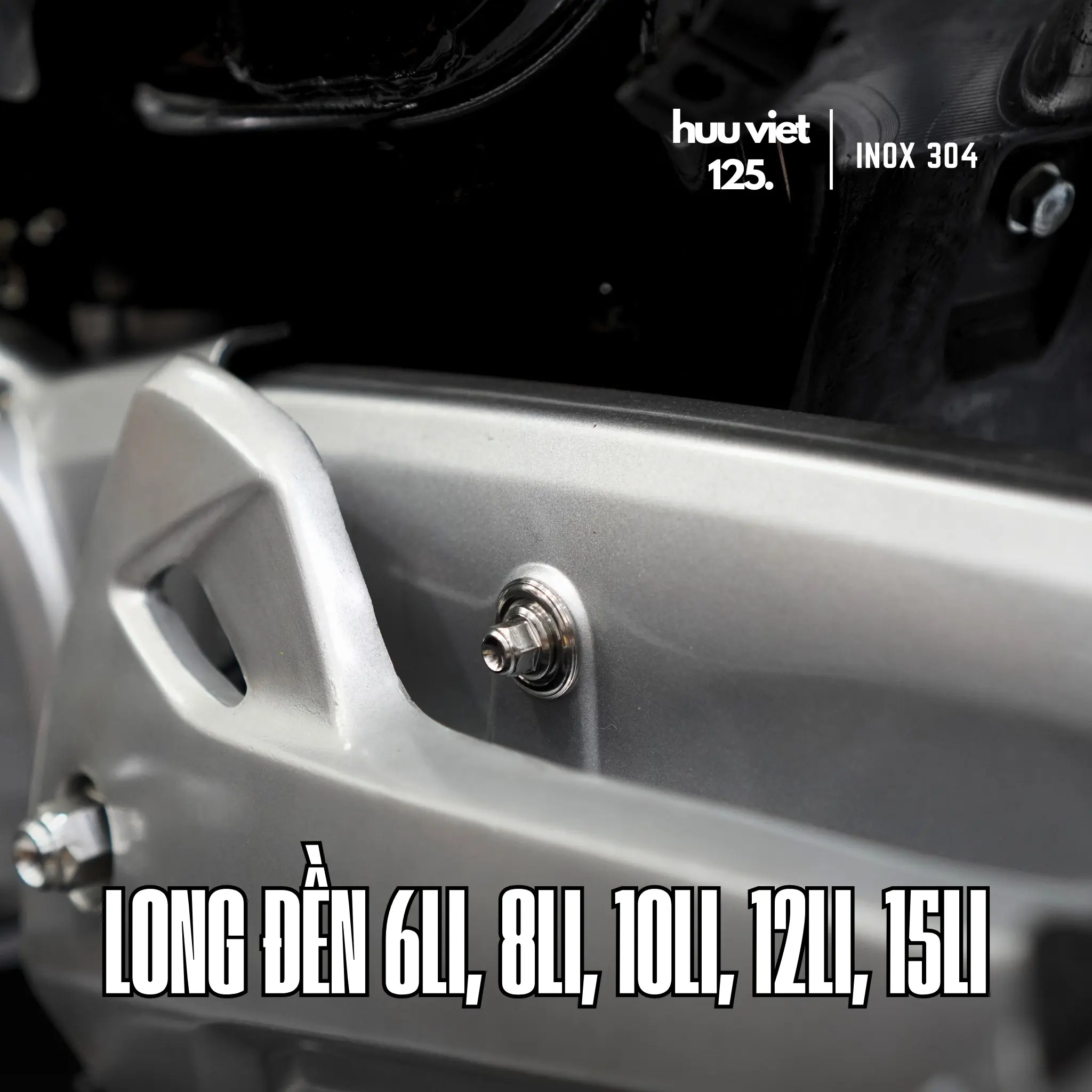 Long đền 6li, 8li, 10li, 12li, 15li, Inox 304 sáng bóng đơn giản