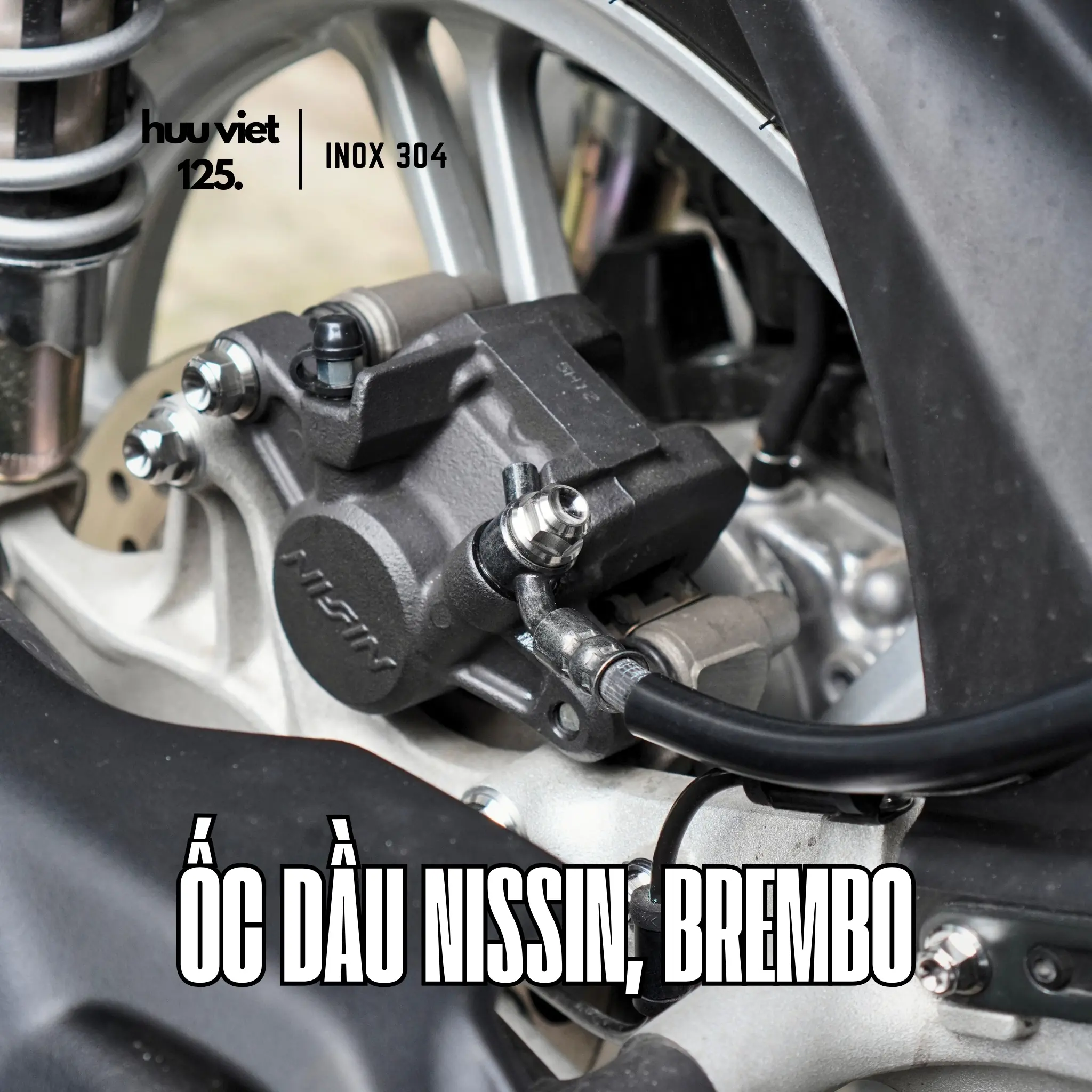 Ốc dầu Inox 304 CNC, gắn heo Zin và heo đồ chơi heo Nissin và heo Brembo