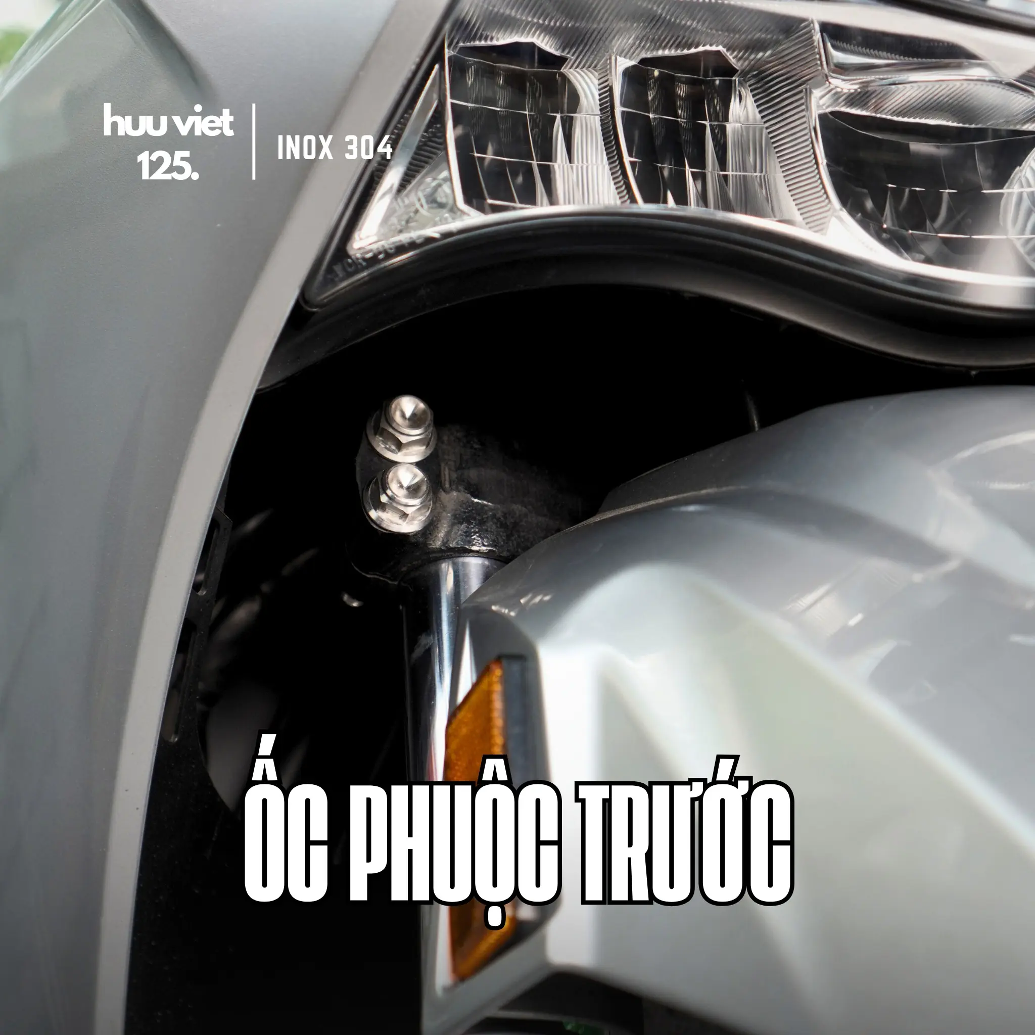 Bộ ốc hạ phuộc trước Inox 304 không mài ty cho xe Dream, Wave, Future, AB, Lead, Sh...
