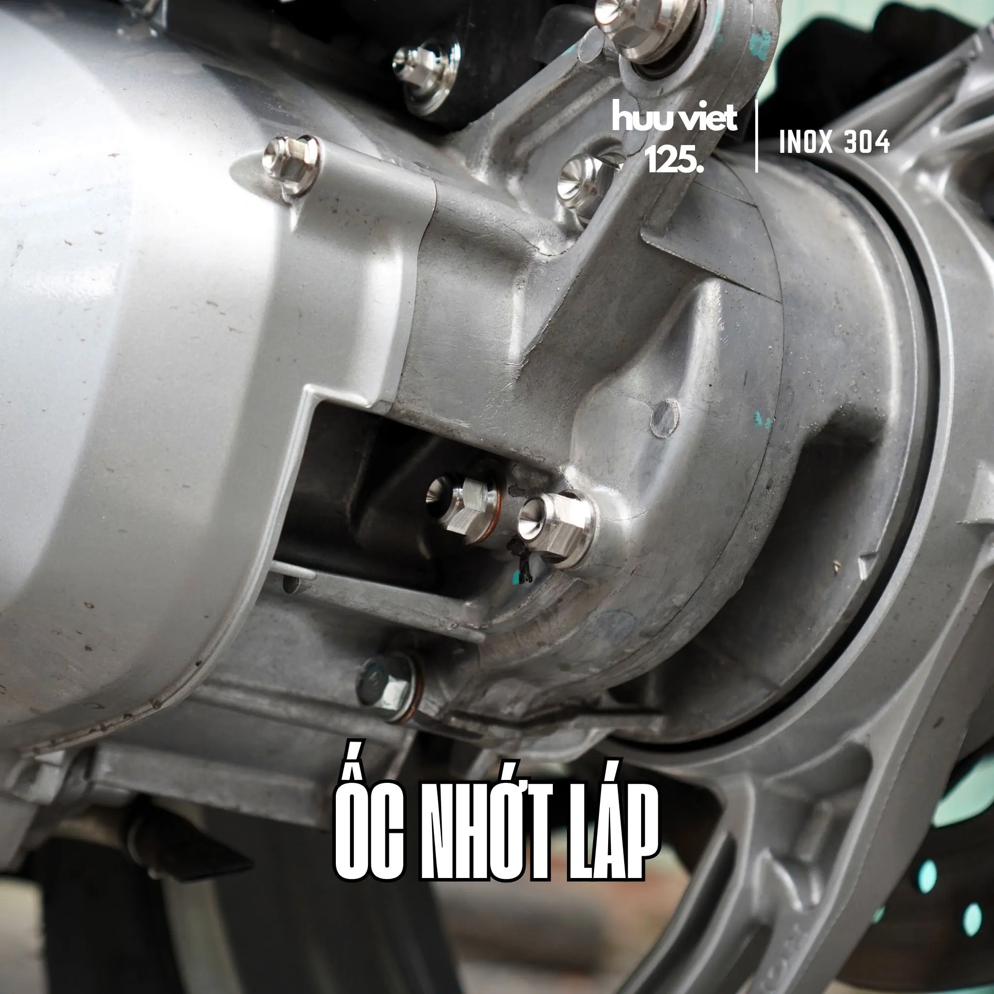 Ốc nhớt láp AB, Vison, Vario, Scoopy, SH, Lead Inox 304