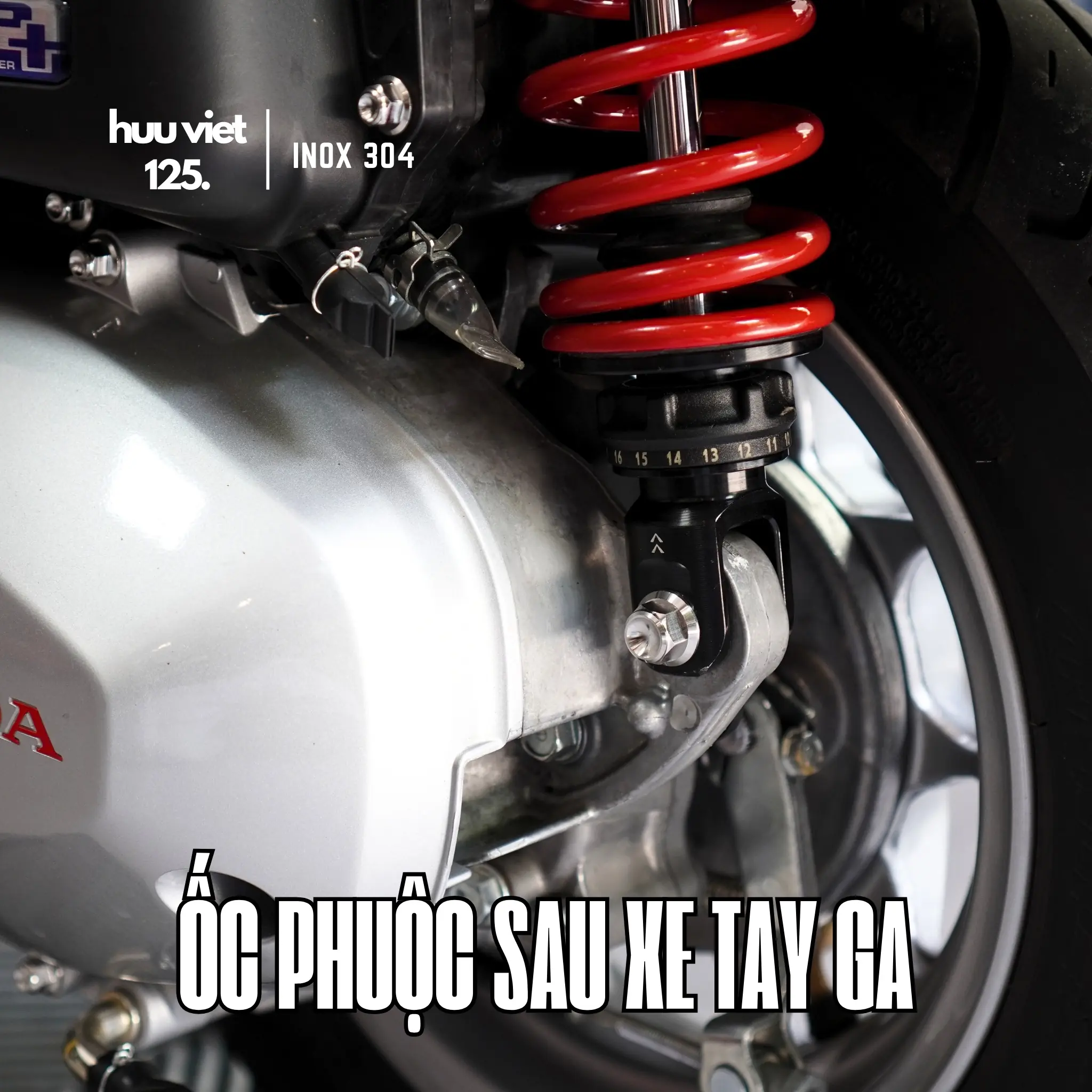 Ốc phuộc Inox 304 cho các loại xe tay ga Honda và Yamaha